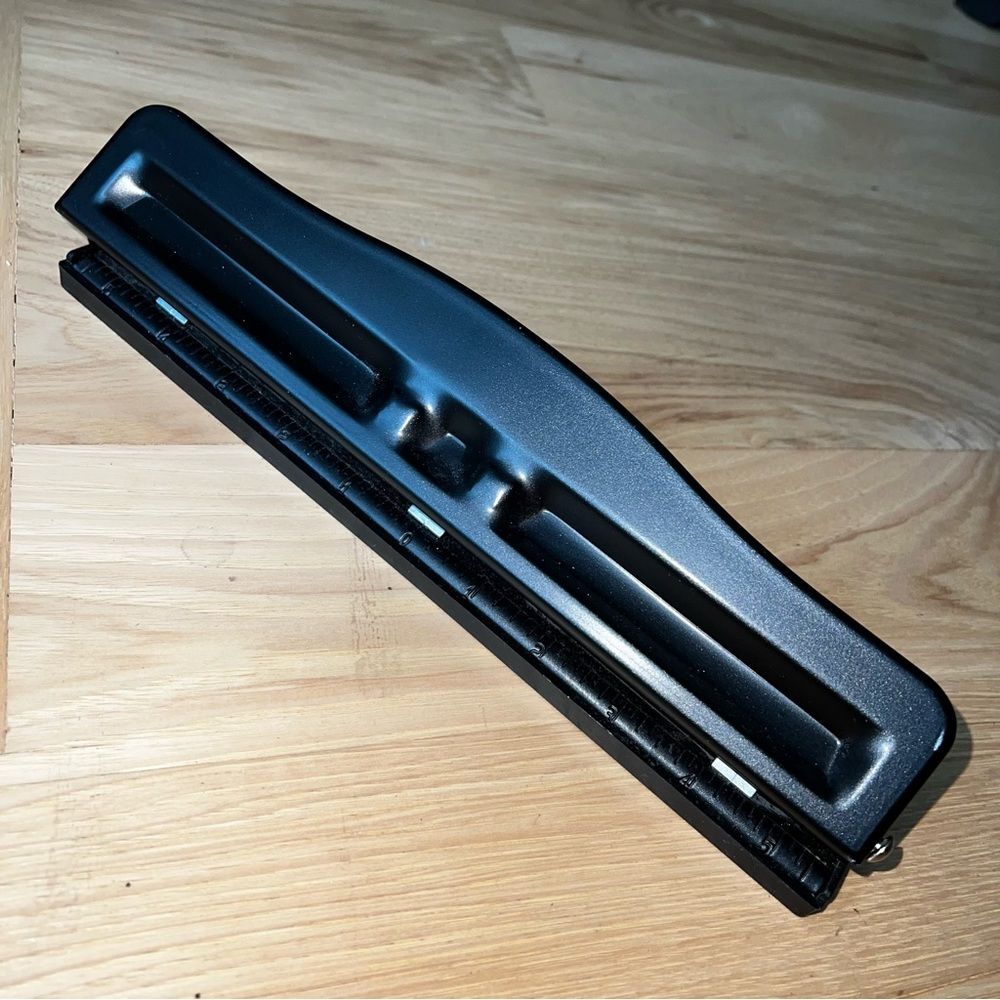 5/$20 three hole 3 hole punch adjustable paper puncher with punch out catcher